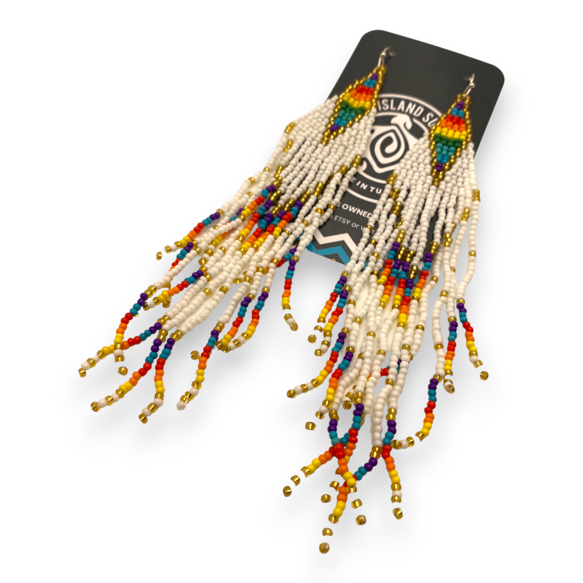 Native american store seed bead earrings